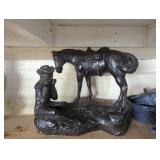 Austin Production 1969 horse & cowboy plaster