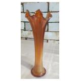 Fenton Marigold carnival Glass vase 10 in