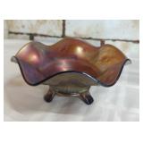 Northwood amethyst carnival Glass Rose pattern 7'