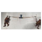 Tin litho toy circus monkey German??
