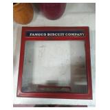 Famous Biscuit Company glass & tin cover general