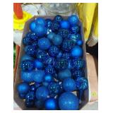 Modern poly blue Christmas ornaments