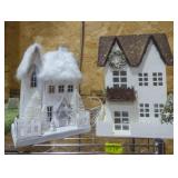Lot of two village house back lit Christmas