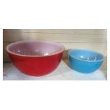 Lot of two Fire King mixing bowls 8' & 6'