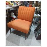 Midcentury Kroehler slipper lounge chair orange