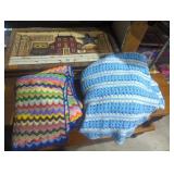 Two crocheted Afghans