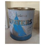 Vintage 1 gallon delicious oyster tin Potomac