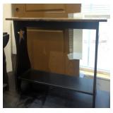 Modern vintage style shelf entry table