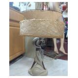 Continental Art co lamp cir 1950 two tier fiber