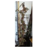 Country primitive decor metal tree and two wood