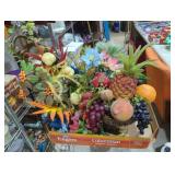 Retro home decor fake fruit floral display mcm