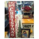 Country primitive Christmas wall art snowman