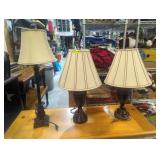 Lot of three lamps