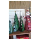 Metal Christmas decorations, Santa Claus and