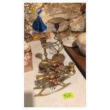 Lot of brass home decor