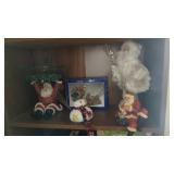 Christmas Santa Claus and snowman decorations