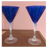 Cristal d'Arques Longchamp Cobalt Blue Martini