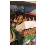 Large flat of Christmas decorations