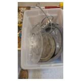 Tote of entertainment server glassware stainless