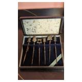 Sterling silver vintage hors d'oeuvre set in