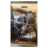 Lawn mower wheels, various lights, paint sprayer