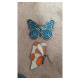 Stained glass butterflies 11 in