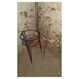 Lot of two weldered wire plant stands