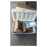 Cooler full of wire rope solder hand tools. New