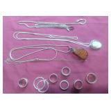 Various fashion jewelry marked .925 80 grams