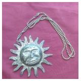 Mexican sun necklace .925? Not marked.