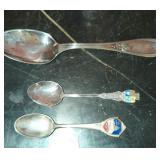 Sterling silver souvenir spoons