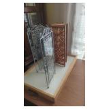 Tv tray with two folding decorations