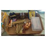 Tray lot miscellaneous household piggy bank
