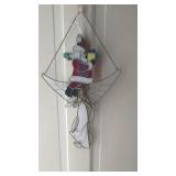 Lot of 3 slag glass window hangers angel cross
