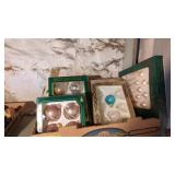 Christmas ornaments in box