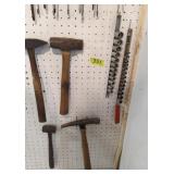 Lot of four hammers and two socket sets