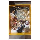 Flat a vintage costume jewelry