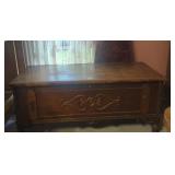 Vintage honor built cedar chest ornate