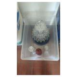 Corral blue and green plates Crystal server and