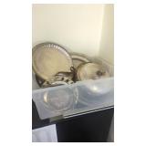 Tote of silver plate