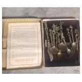 Italian souvenir spoon lot with box around the