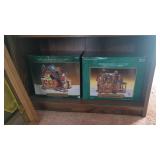 Christmas village decoration. Lot of two