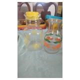 Vintage mid-century modern juice jars