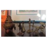 Vintage brass Asian themed shelf sitter decor