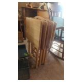 Maple TV tables with rack