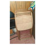 Lot of four retro folding chairs MCM