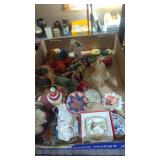 Lot of various Christmas ornaments in decor