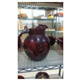 Ruby red glass picture 9 in tall 7 wide