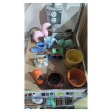 Lot of small planters some midcentury