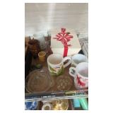 Vintage glassware shelf sitters